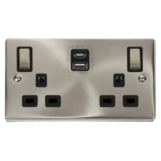 VPSC586BK Deco 2G 13A SW SKT 4.2A A&C USB INGOT VP