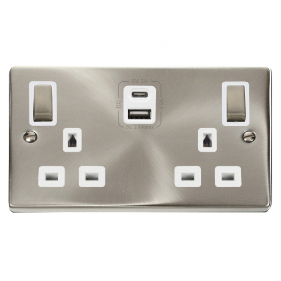 VPSC586WH Deco 2G 13A SW SKT 4.2A A&C USB INGOT VP
