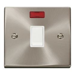 VPSC623WH Deco 20A 1 Gang DP Switch + Neon - White