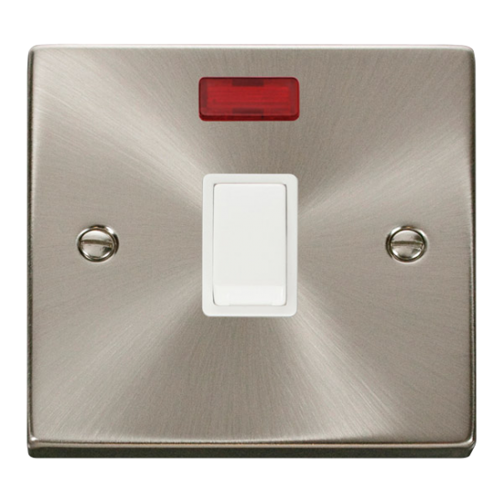 VPSC623WH Deco 20A 1 Gang DP Switch + Neon - White