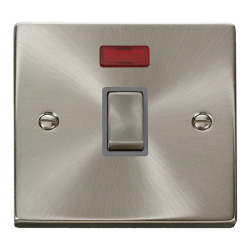 VPSC723GY Deco 20A Ingot Double Pole Plate Switch