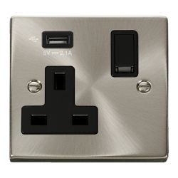 VPSC771UBK Deco 1G SKT USB 2.1A DECO