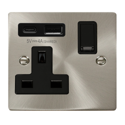 VPSC785BK Deco DECO 'NON INGOT' 13A 1  GANG  SWITC