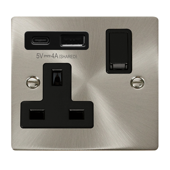 VPSC785BK Deco DECO 'NON INGOT' 13A 1  GANG  SWITC