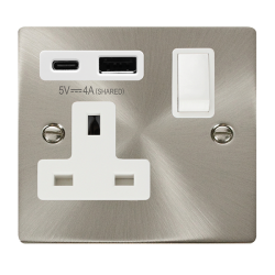VPSC785WH Deco DECO 'NON INGOT' 13A 1  GANG  SWITC