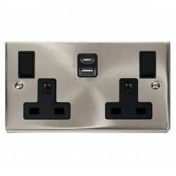 VPSC786BK Deco 2G 13A SW SKT 4.2A A&C USB VPSC BK