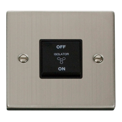 VPSS020BK Deco 10A 1 Gang 3 Pole Fan Isolation Swi