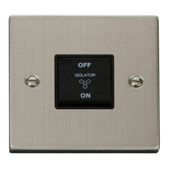 VPSS020BK Deco 10A 1 Gang 3 Pole Fan Isolation Swi