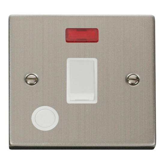 VPSS023WH Deco 20A 1 Gang DP Switch With Flex Outl