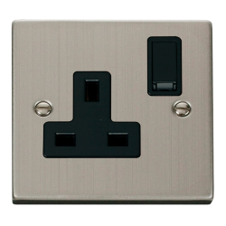 VPSS035BK Deco 1 Gang 13A DP Switched Socket Outle