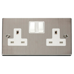 VPSS036WH Deco 2 Gang 13A DP Switched Socket Outle