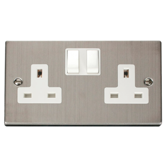 VPSS036WH Deco 2 Gang 13A DP Switched Socket Outle