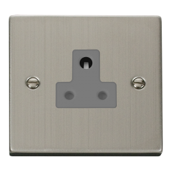 VPSS038GY Deco 5A Round Pin Socket Outlet