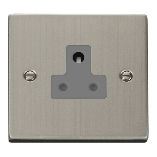 VPSS038GY Deco 5A Round Pin Socket Outlet