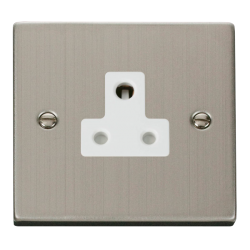 VPSS038WH Deco 5A Round Pin Socket Outlet - White