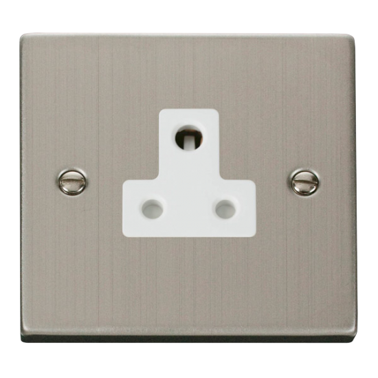 VPSS038WH Deco 5A Round Pin Socket Outlet - White