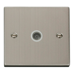 VPSS065WH Deco Single Coaxial Socket Outlet - Whit