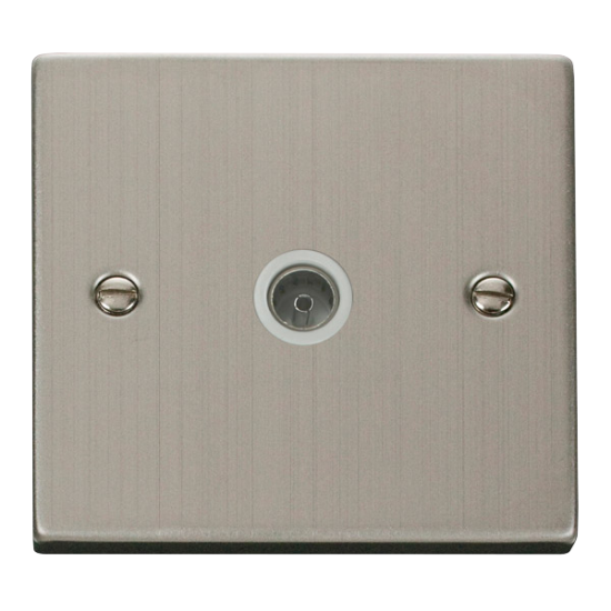 VPSS065WH Deco Single Coaxial Socket Outlet - Whit