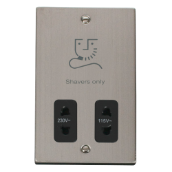 VPSS100BK Deco Dual Voltage Shaver Socket Outlet 1