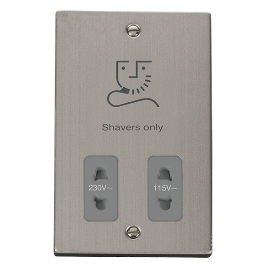 VPSS100GY Deco 115V/230V Dual Voltage Shaver Socke