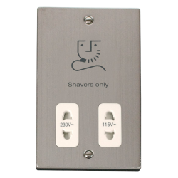 VPSS100WH Deco Dual Voltage Shaver Socket Outlet 1