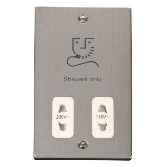 VPSS100WH Deco Dual Voltage Shaver Socket Outlet 1
