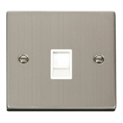 VPSS115WH Deco Single RJ11 Socket  (Ireland/USA) -
