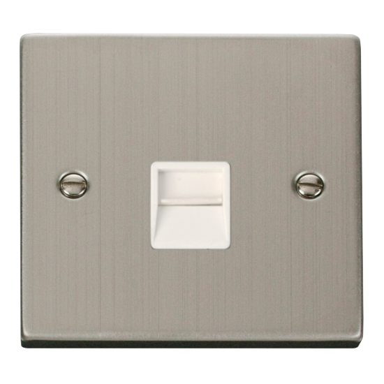 VPSS125WH Deco Single Telephone Socket Outlet Seco