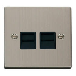 VPSS126BK Deco Twin Telephone Socket Outlet Second