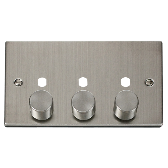 VPSS153PL Deco VPSS 3 GANG DOUBLE DIMMER PLATE & K