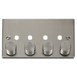 VPSS154PL Deco VPSS 4 GANG DOUBLE DIMMER PLATE & K