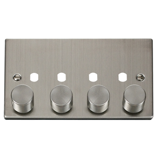 VPSS154PL Deco VPSS 4 GANG DOUBLE DIMMER PLATE & K