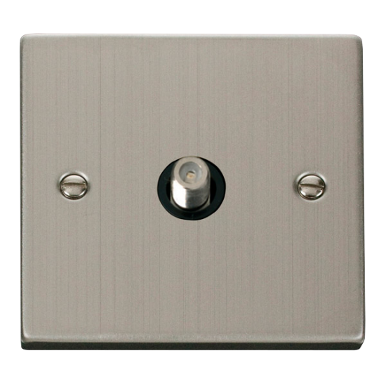 VPSS156BK Deco 1 Gang Satellite Socket Outlet - Bl