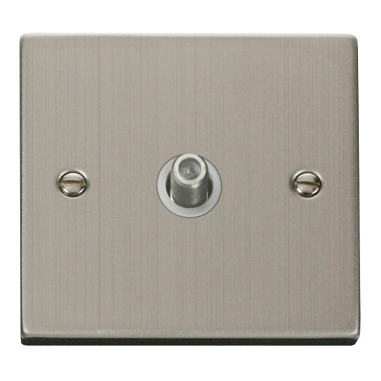 VPSS156WH Deco 1 Gang Satellite Socket Outlet - Wh