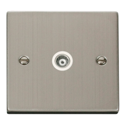 VPSS158WH Deco Single Isolated Coaxial Socket Outl