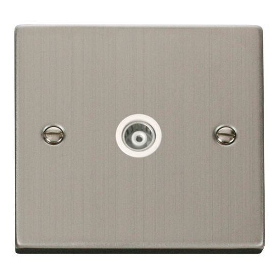 VPSS158WH Deco Single Isolated Coaxial Socket Outl