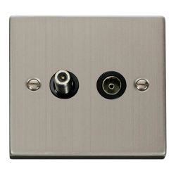 VPSS170BK Deco 1 Gang Satellite & Coaxial Socket O