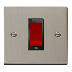 VPSS200BK Deco 1 Gang 45A DP Switch - Black