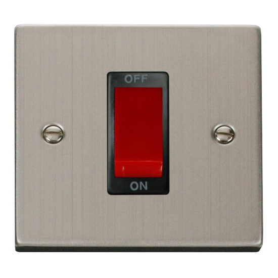 VPSS200BK Deco 1 Gang 45A DP Switch - Black