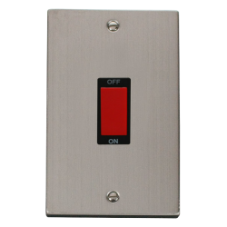 VPSS202BK Deco 2 Gang 45A DP Switch - Black
