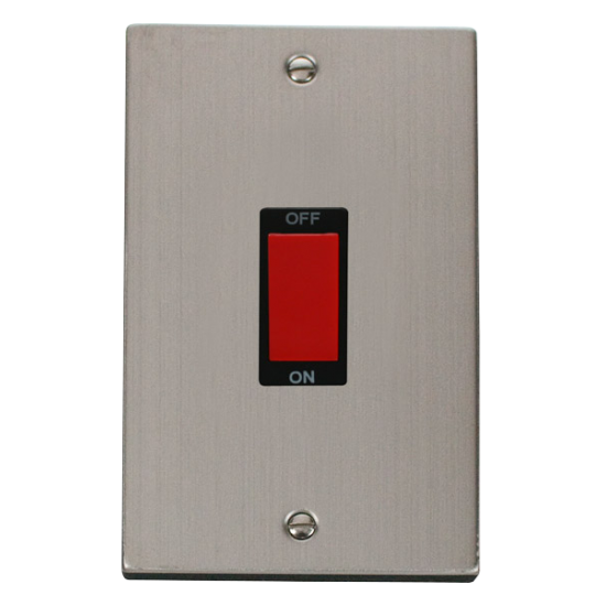 VPSS202BK Deco 2 Gang 45A DP Switch - Black