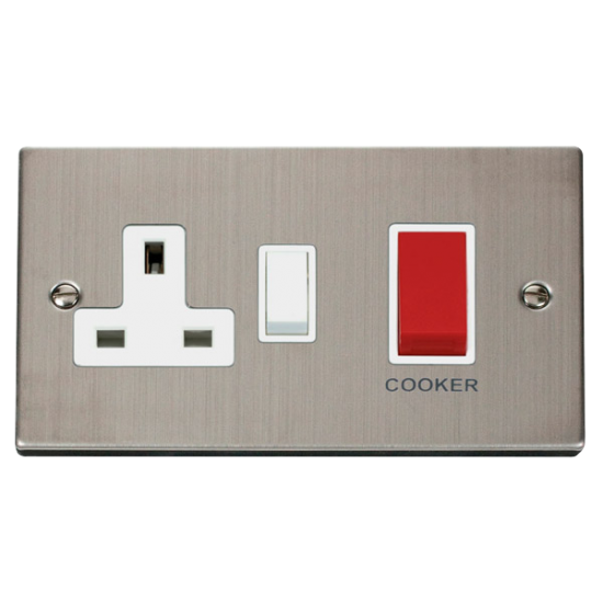 VPSS204WH Deco 45A DP Switch + 13A Switched Socket