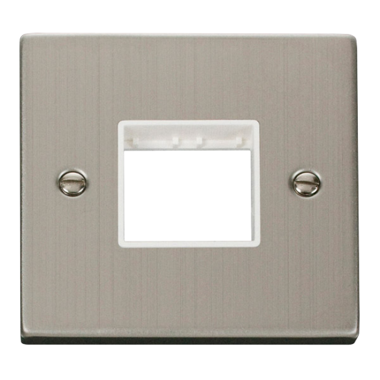 VPSS402WH Deco 1 Gang Plate Twin Aperture - White