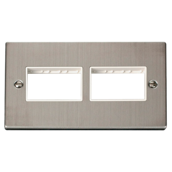 VPSS406WH Deco 2 Gang Plate (3 x 3) Aperture - Whi