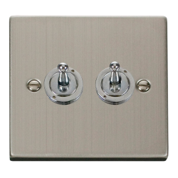 VPSS422 Deco 2 Gang 2 Way 10AX Toggle Switch