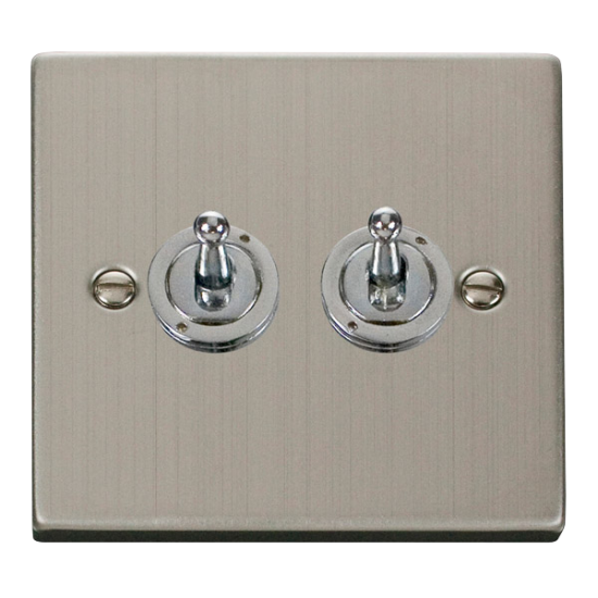 VPSS422 Deco 2 Gang 2 Way 10AX Toggle Switch