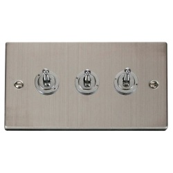 VPSS423 Deco 3 Gang 2 Way 10AX Toggle Switch