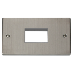 VPSS432GY Deco 2 Gang MiniGrid© Unfurnished Plate