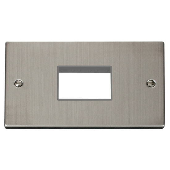 VPSS432GY Deco 2 Gang MiniGrid© Unfurnished Plate