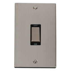 VPSS502BK Deco Ingot 2 Gang 45A DP Switch - Black